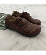 Alegria Womens Clogs Shoes Size 41 Brown Circle Texture Leather Comfort - $52.79 CAD