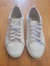 Banana Republic Men&#39;s Size 8 White Leather Lace Up Sneakers - $19.38