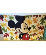 Disney Mickey Mouse Colorful Fall Leaves Autumn  Accent Rug Mat 20x32 New - $18.99