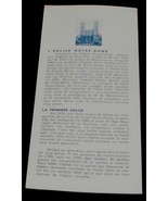 Notre-Dame Church, Montreal Canada, Vintage Tour Pamphlet, VGC - €2,57 EUR