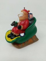 Christmas Blow Mold Santa Claus Tree Ornament Painted Plastic Japan 5&quot; VTG - $8.47