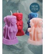 Threefold Deity Aromatherapy Candle Triple Goddess Design 3.5 in X 2.25 in - $14.00