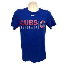 The Nike Tee Dri-Fit Chicago Cubs Baseball Blue Graphic T-Shirt Small Stretch - £19.77 GBP