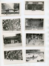 8 Photos of Soldiers in Kinaya Japan 1940&#39;s Hotel Temples Bridges in Snow  - £18.68 GBP