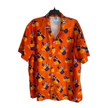 Houston Astros Mens Shirt XL Button Down Orange &quot;Houston Methodist Medic... - £20.59 GBP
