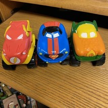 3 Funrise Superhero Cars Superman Aquaman The Flash - $26.72