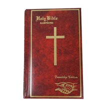 Vintage Holy Bible Illustrated New American Catholic with Friendship Edition Red - £17.36 GBP