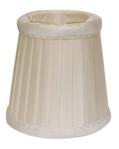 4&quot; Slate Grey Set of 6 Slanted Pleat Chandelier Silk Lampshades - £115.21 GBP