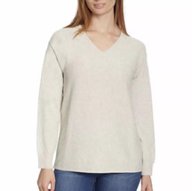 Ella Moss Women&#39;s Plus Size XXL Grey Ribbed V-Neck Sweater NWT - $8.99