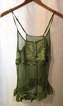 Gorgeous Sheer New Grass  Green Boho Fairy Summer Top Size S Very Nice - £7.04 GBP