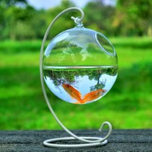 Mini Glass Ball Fish Tank with Hanging Bracket - £10.19 GBP+