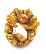 Fontanini Nativity Figurine Baby Jesus &amp; Manger Vintage Italy 2.5&quot; - $18.81