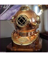 18 Inch Diving Helmet U.S Navy Mark V Deep Scuba Copper &amp; Brass - £497.38 GBP