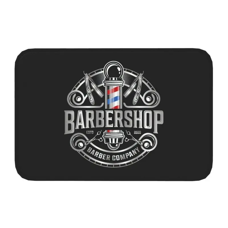 Barber Shop Sign Front Door Mat Anti-Slip Outdoor Quick Dry Barbershop D... - £12.62 GBP