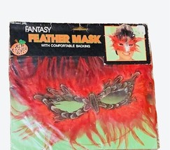 Halloween Feather Mask costume decoration Red Ben Cooper SEALED fantasy peacock - £38.68 GBP