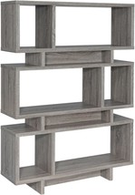 Coaster Home Furnishings Coaster Contemporary Weathered Grey Open Bookcase. - £206.21 GBP