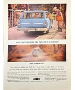 CHEVROLET - Chevy II Nova Station Wagon Original -1964 Vintage Print Ad - $11.63