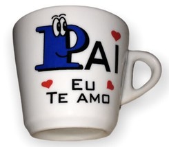 Pai Eu Te Amo Vintage Mug With Animated Letter P - $13.88