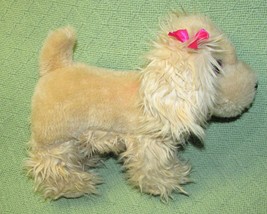 BATTAT COCKER SPANIEL PLUSH DOG TAN PINK BOW PUPPY STUFFED ANIMAL 10&quot; LO... - £5.66 GBP