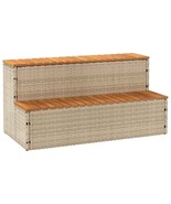 vidaXL Hot Tub Step Beige PE rattan 39.4 x 19.7 x 19.9 in - €135,60 EUR