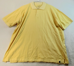 Woolrich Polo Shirt Mens Size 2XL Yellow Knit 100% Cotton Short Sleeve Collared - £11.03 GBP