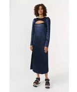 Baum Und Pferdgarten Aneto Satin Cutout Long Sleeve Midi Dress Size 38 - $54.45