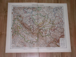 1911 Original Antique Map Of Thuringia / Thüringen / Erfurt Gotha / Germany - £14.36 GBP