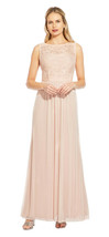 Adrianna Papell Sleeveless Tulle Gown With Sequin Scroll Embroidered Bod... - $137.61