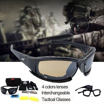 Tactical Men&#39;s Polarized Glasses Daisy Military Hunting Goggles 4 Lens Kit - £10.05 GBP+