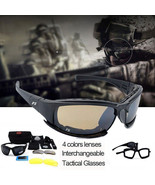 Tactical Men&#39;s Polarized Glasses Daisy Military Hunting Goggles 4 Lens Kit - £10.17 GBP+