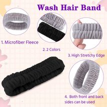 YGQQOY Spa Headband, Makeup Headband for Washing Face,Black and Grey - £9.72 GBP