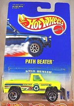 1991 Hot Wheels Blue/White Card #198 PATH BEATER Day-Glo Lime w/Chrome SB Spokes - £8.21 GBP