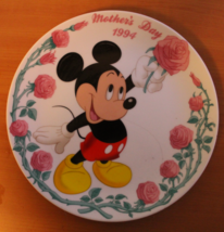 Mother&#39;s Day Rose Mickey Mouse 1994 Plate - £17.09 GBP