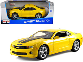 2010 Chevrolet Camaro SS RS Yellow with Black Stripes 1/18 Diecast Model... - $50.28