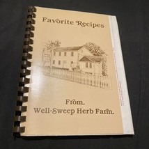 Vtg Favorite Recipes From Well Sweep Herb Farm Cookbook Spiral Bound ~ Farmhouse - £5.29 GBP
