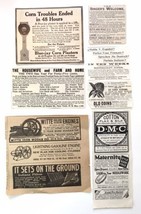 7 Antique Vintage Newspaper Magazine Ad Clippings Late 1800s Early 1900s - £6.28 GBP