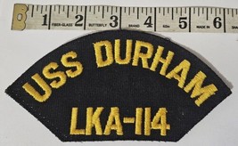 Rare 1980s USS Durham LKA-114 Ships BALL CAP Hat USA Adjustable - $9.46