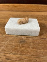 Small Ceramic Realistic Peanut Mounted on a Rectangle of White Marble - £11.45 GBP