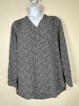 Torrid Womens Plus Size 3 (3X) Animal Print V-neck Popover Top Long Sleeve - $17.99