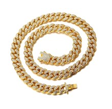 Gold Chain for Men Iced Out,14/20MM 18k Real Black - £58.06 GBP