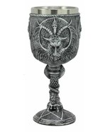 Dark Satanism Occultic Sabbatic Goat Baphomet Wine Goblet Goat Of Mendes... - $22.99