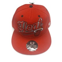 Ultra Game Mens Miami Heat Snapback Hat Cap Red Heat One Size Fits Most - £18.43 GBP