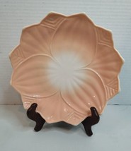Vtg Anchor Hocking Fire King Lotus Flower 8&quot; Plate Milk Glass UV Glow Pink - $18.69