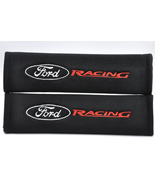 2 pieces (1 PAIR) Ford Racing Embroidery Seat Belt Cover Pads (Black pads) - £13.36 GBP