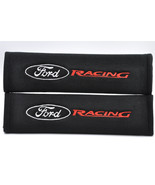2 pieces (1 PAIR) Ford Racing Embroidery Seat Belt Cover Pads (Black pads) - $24.60 CAD