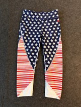 Tommy Hilfiger Sport Workout Leggings Size Small Red White Blue Stars &amp; ... - £11.63 GBP