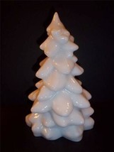 Mosser Glass Milk White Large 8&quot; Christmas Tree Figurine Holiday Decoration - £33.30 GBP
