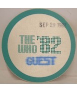 THE WHO - PETE TOWNSHEND - ORIGINAL SEP. 29, 1982 CLOTH SHOW BACKSTAGE *... - $279.60 MXN