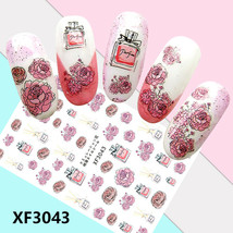 Nail Art 3D Decal Stickers bottle perfume rose XF3043 - £2.54 GBP