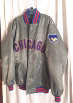 VTG MLB CUBS Cooperstown Collection Majestic Quilted Satin Starter Jacket SZ LG - £120.60 GBP